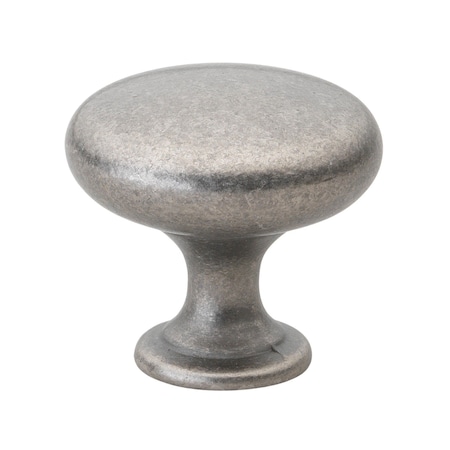 Gliderite Hardware 1-1/8 in. Weathered Nickel Classic Round Cabinet Knob, 25PK 5411-WN-25
